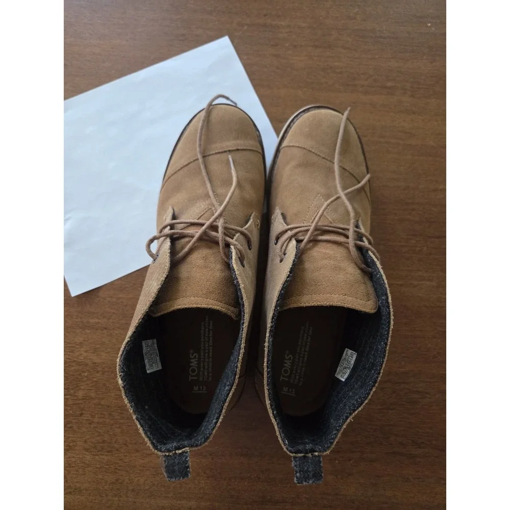 Suede corduroy chukka boots men's 13 urban minimalist toms Mateo dessert